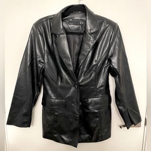 ASOS DESIGN Petite Faux Leather Blazer Jacket Sz 6